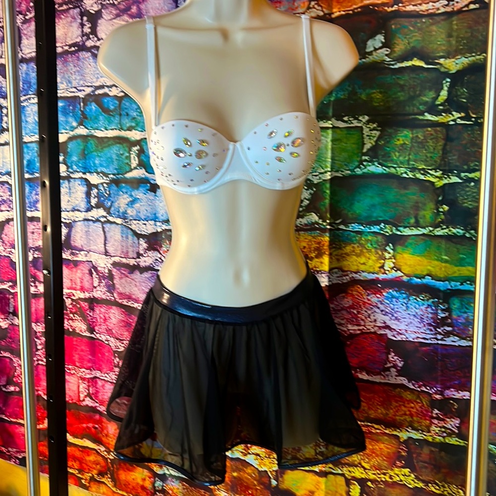 NEW Black Mesh Rave Skirt